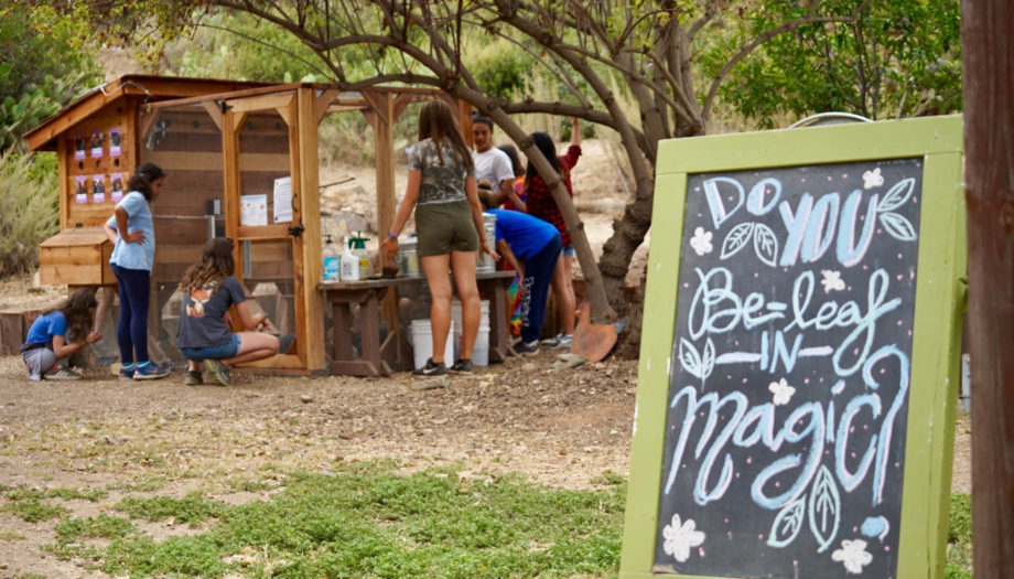 campers gardening