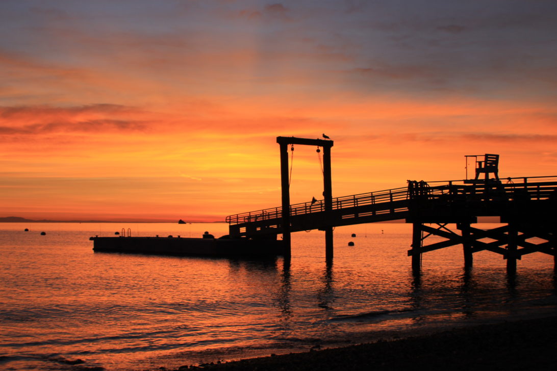 bright orange sunset